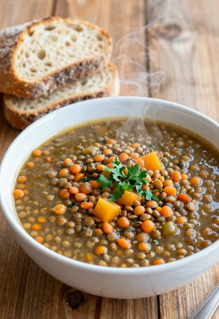 17 High Protein Vegan Gluten Free Recipes - Triple-Friendly Options - 7. Lentil Soup 1