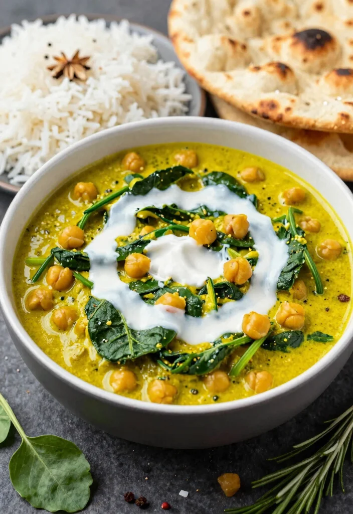 17 High Protein Vegetarian Slow Cooker Recipes - Set & Forget Meals - 3. Chickpea & Spinach Curry 1