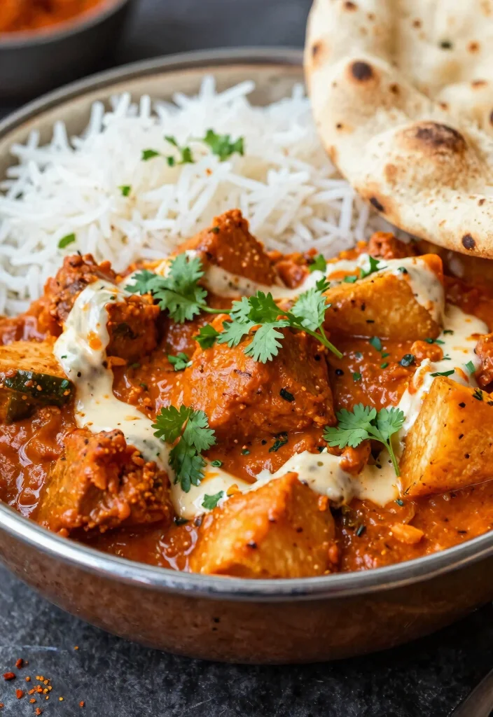 17 High Protein Vegetarian Slow Cooker Recipes - Set & Forget Meals - 7. Spicy Vegetable Tikka Masala 1