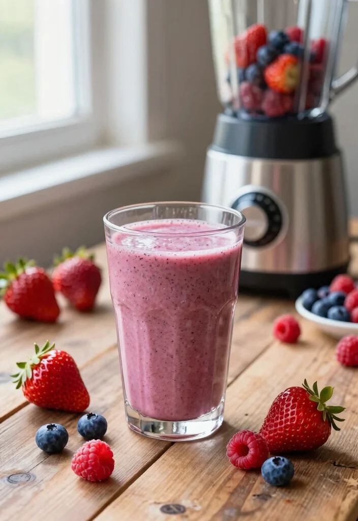 17 Low Calorie High Protein Smoothie Recipes - Quick & Healthy - 2. Berry Blast Protein Smoothie 1