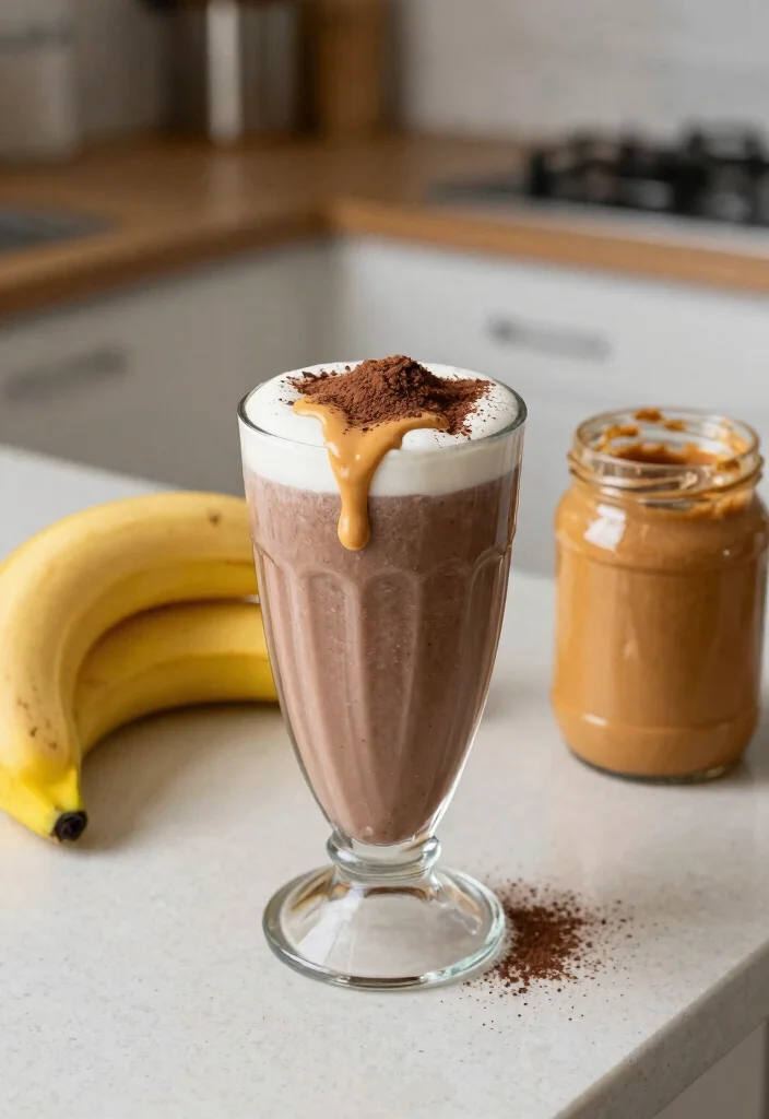 17 Low Calorie High Protein Smoothie Recipes - Quick & Healthy - 3. Chocolate Peanut Butter Protein Smoothie 1