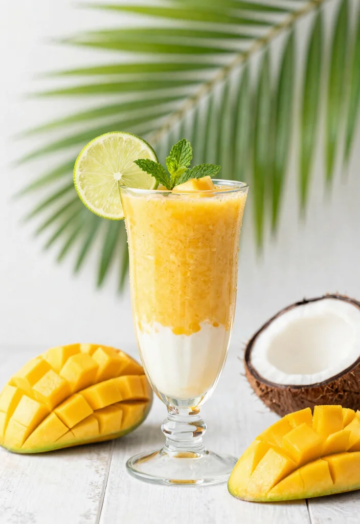 17 Low Calorie High Protein Smoothie Recipes - Quick & Healthy - 4. Tropical Mango Paradise Smoothie 1
