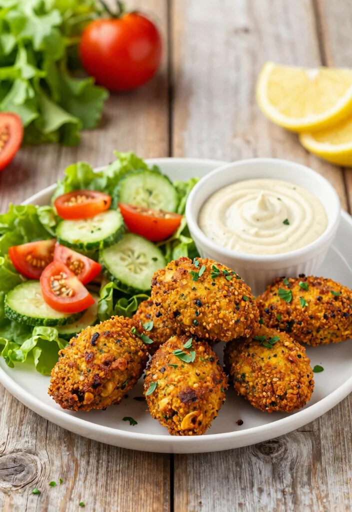 17 Vegan High Protein Recipes Meal Prep - Ready-To-Go Dinners - 16. Vegan Baked Falafel 1