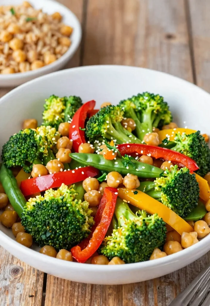 17 Vegan High Protein Recipes Meal Prep - Ready-To-Go Dinners - 2. Chickpea Stir-Fry 1