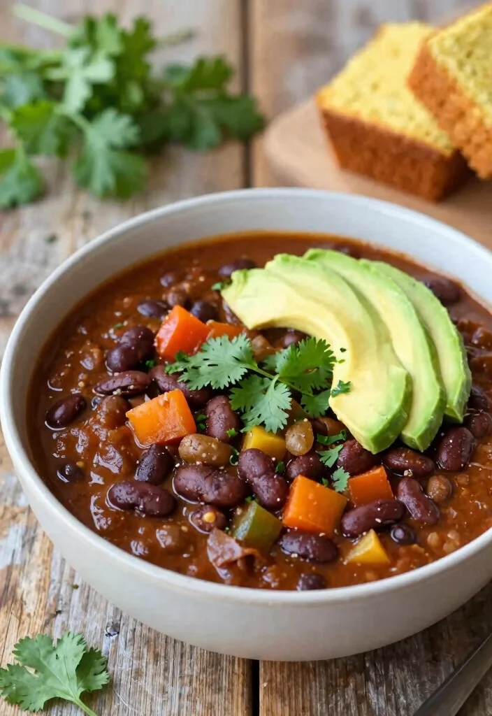 17 Vegan High Protein Recipes Meal Prep - Ready-To-Go Dinners - 8. Vegan Chili 1