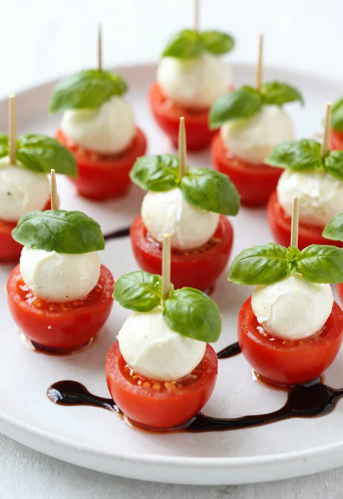 18 Bariatric Recipes Gastric Bypass High Protein Snacks - Weight Loss Friendly - 14. Mini Caprese Salad Skewers 1