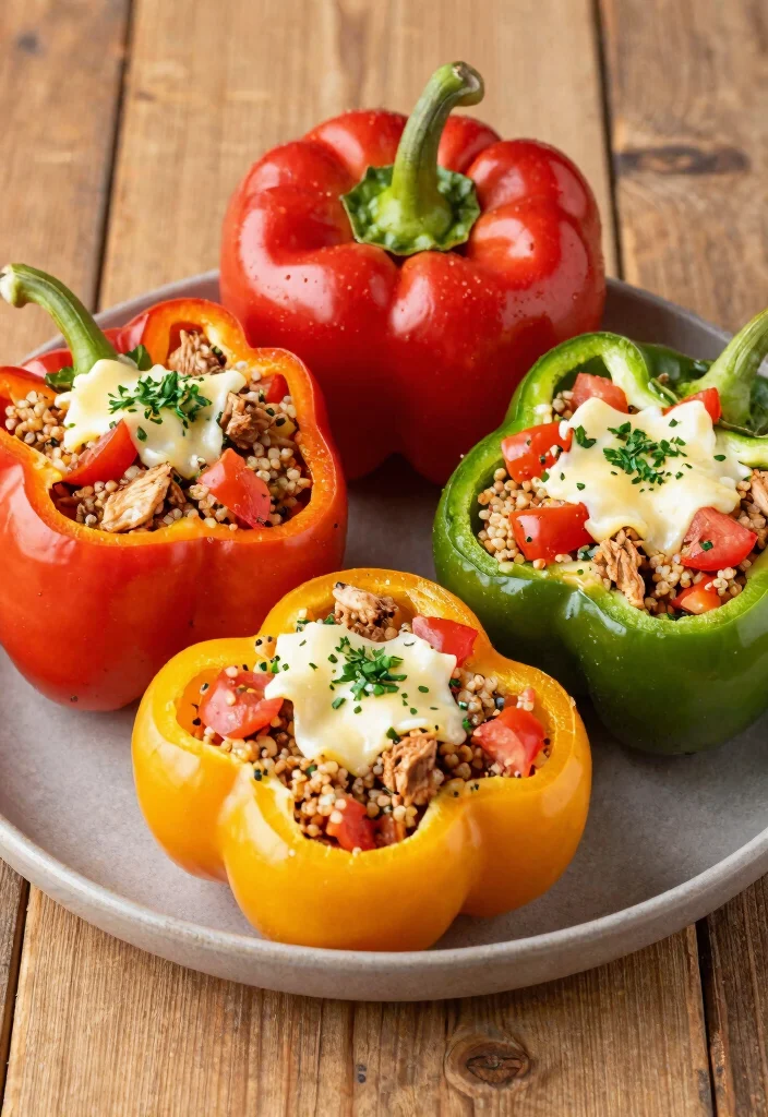 18 Easy High Protein Low Calorie Recipes - Simple & Healthy Living - 10. Stuffed Bell Peppers 1
