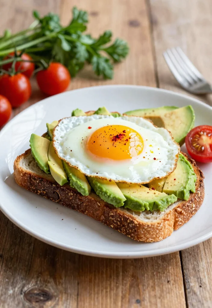 18 Easy High Protein Low Calorie Recipes - Simple & Healthy Living - 12. Avocado Toast with Eggs 1