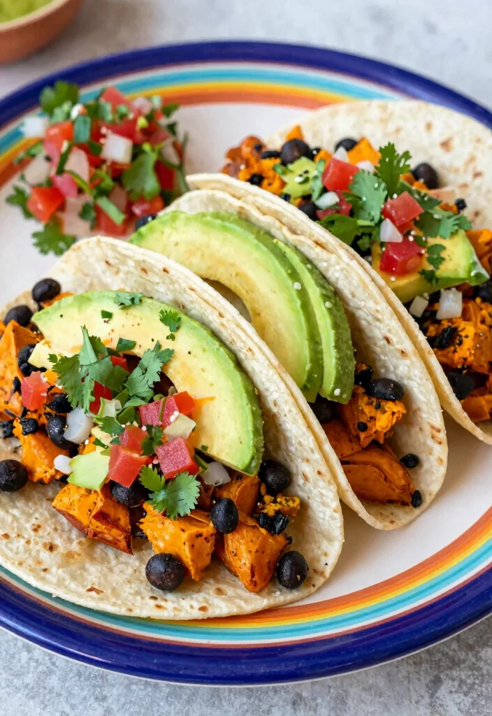 18 Easy High Protein Low Calorie Recipes - Simple & Healthy Living - 13. Sweet Potato and Black Bean Tacos 1