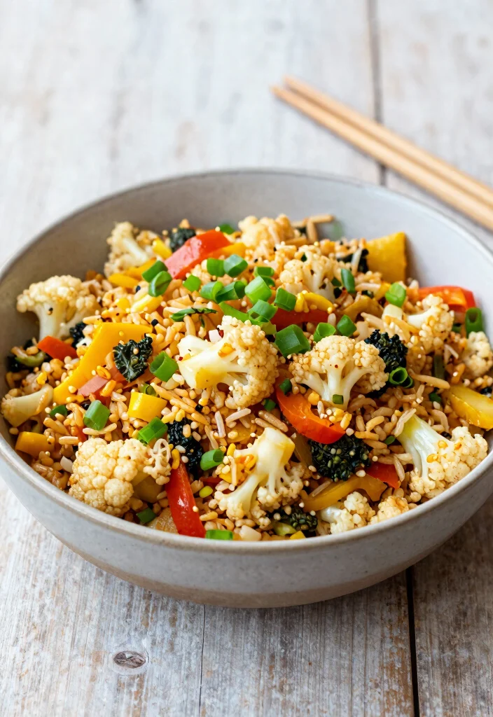 18 Easy High Protein Low Calorie Recipes - Simple & Healthy Living - 16. Cauliflower Fried Rice 1
