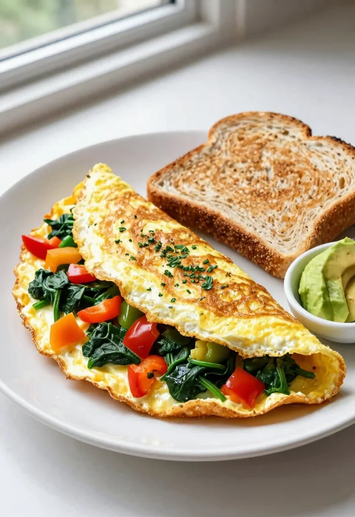 18 Easy High Protein Low Calorie Recipes - Simple & Healthy Living - 3. Egg White Omelette 1