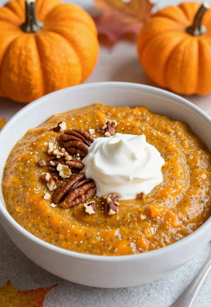 18 High Protein Chia Seed Pudding - Overnight Breakfast Ideas - 10. Pumpkin Spice Chia Seed Pudding 1