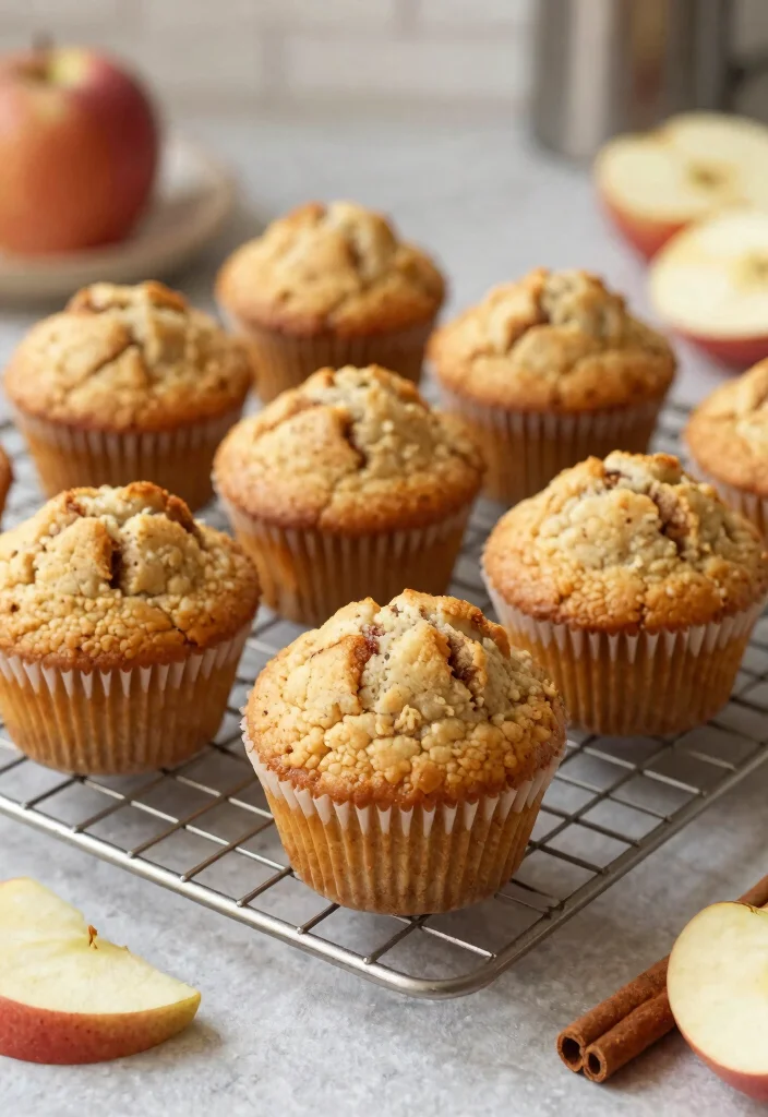 18 High Protein Desserts Recipes - Easy & Delicious - 11. Cinnamon Apple Protein Muffins 1