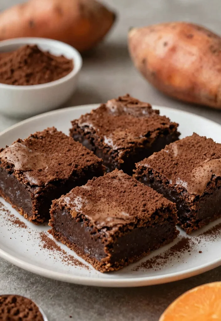 18 High Protein Desserts Recipes - Easy & Delicious - 14. Sweet Potato Brownies 1