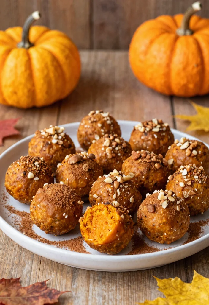 18 High Protein Desserts Recipes - Easy & Delicious - 16. Pumpkin Spice Protein Balls 1