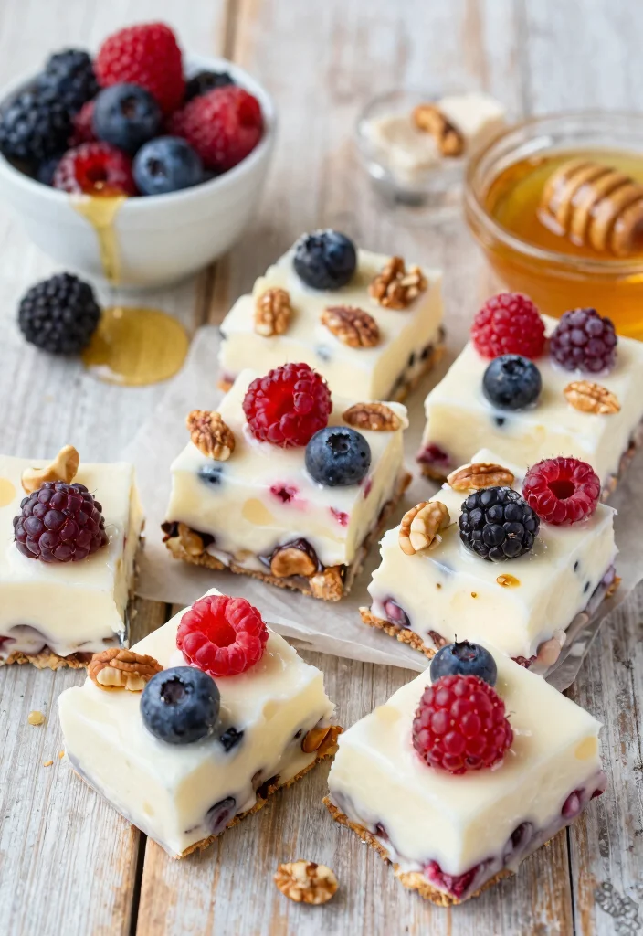 18 High Protein Desserts Recipes - Easy & Delicious - 18. Frozen Yogurt Bark 1