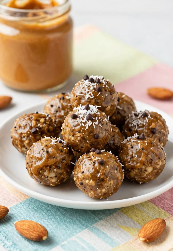 18 High Protein Desserts Recipes - Easy & Delicious - 8. Almond Joy Protein Balls 1
