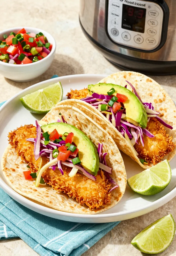 18 High Protein Low Carb Instant Pot Recipes - Quick & Easy Dinners - 11. Instant Pot Fish Tacos 1