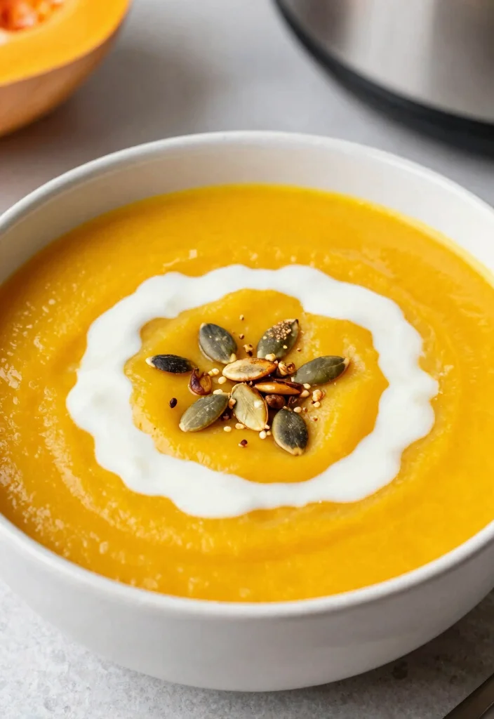 18 High Protein Low Carb Instant Pot Recipes - Quick & Easy Dinners - 13. Instant Pot Butternut Squash Soup 1