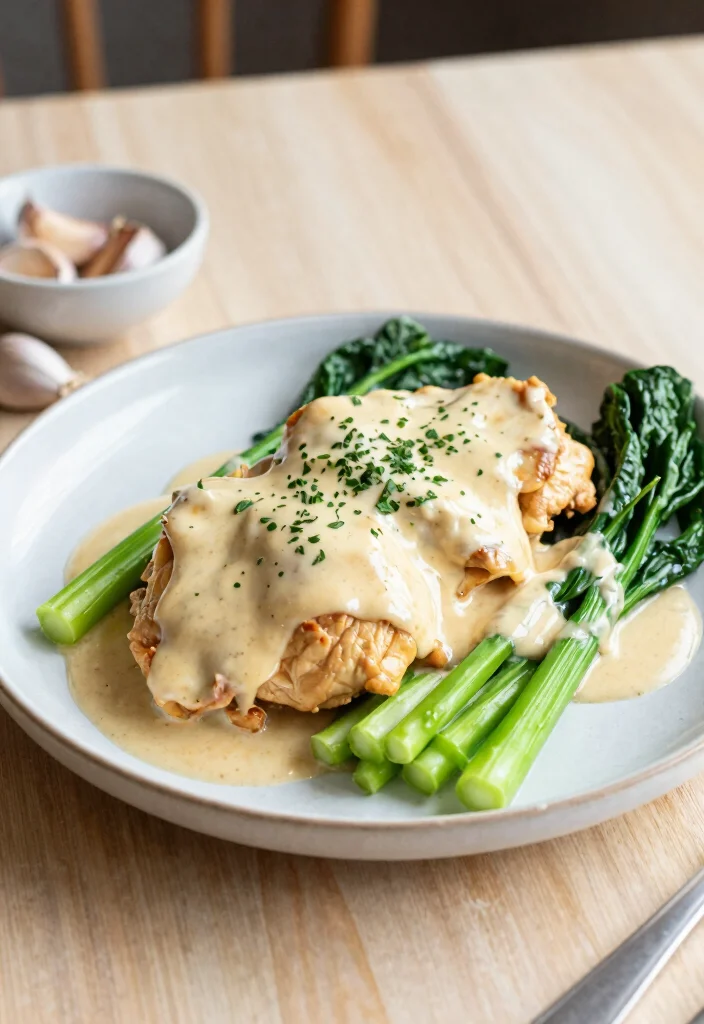 18 High Protein Low Carb Instant Pot Recipes - Quick & Easy Dinners - 4. Creamy Garlic Chicken 1