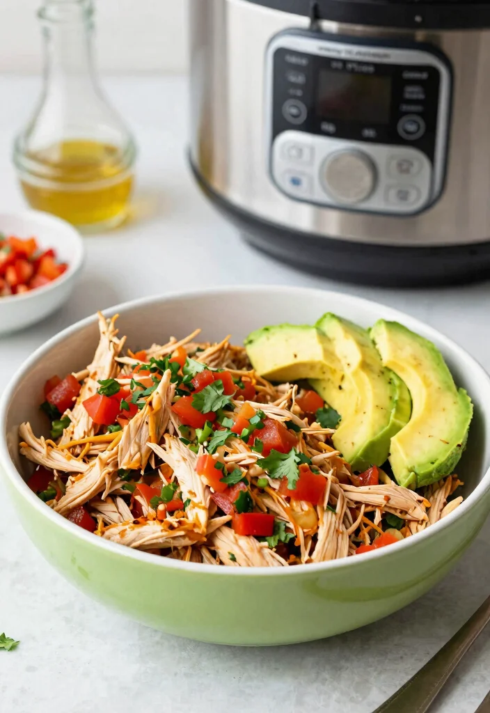 18 High Protein Low Carb Instant Pot Recipes - Quick & Easy Dinners - 9. Instant Pot Salsa Chicken 1