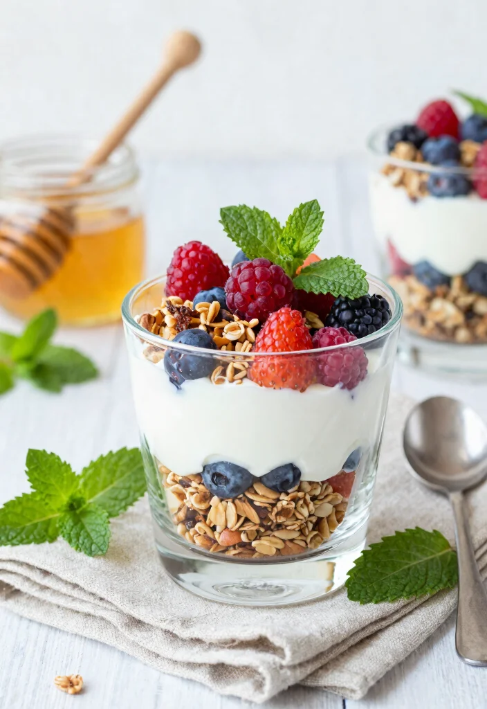 18 High Protein Low Carb Recipes Breakfast Greek Yogurt - Easy Mornings - 1. Classic Greek Yogurt Parfait 1