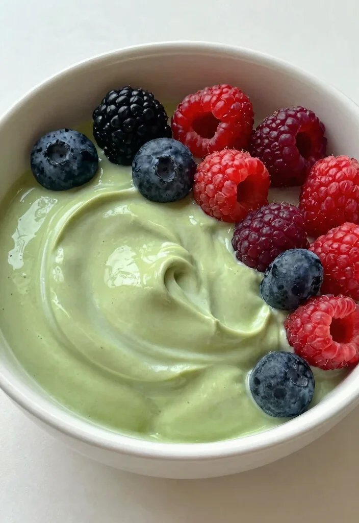 18 High Protein Low Carb Recipes Breakfast Greek Yogurt - Easy Mornings - 11. Matcha Green Tea Greek Yogurt Bowl 1