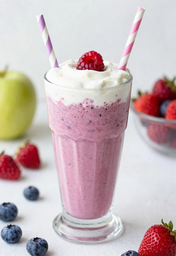 18 High Protein Low Carb Recipes Breakfast Greek Yogurt - Easy Mornings - 14. Berry Protein Smoothie 1