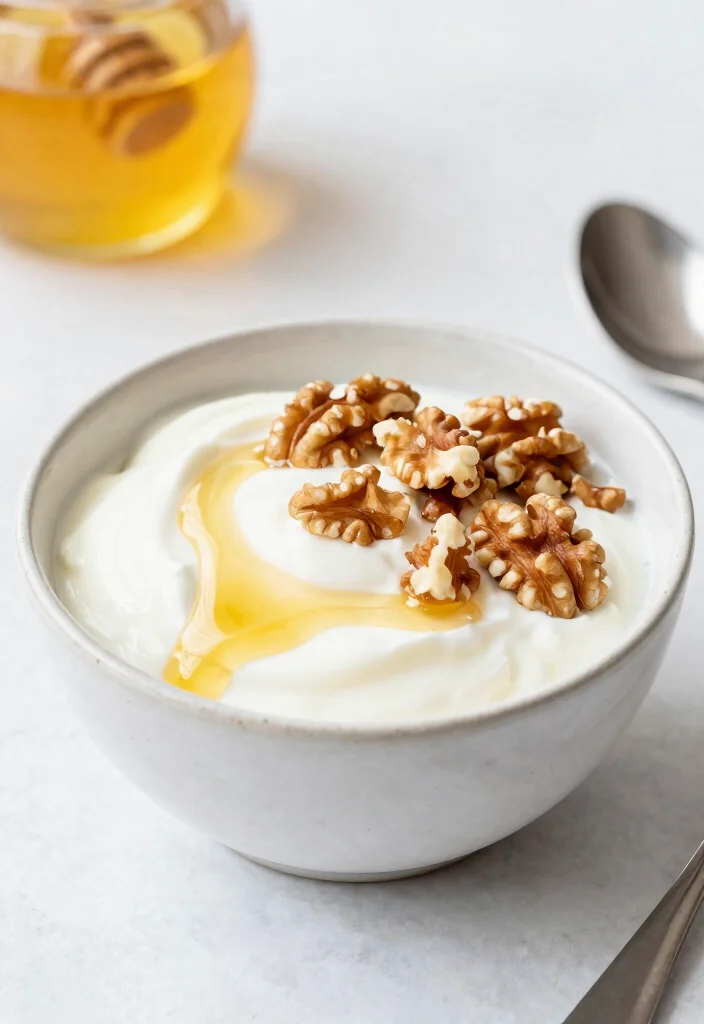 18 High Protein Low Carb Recipes Breakfast Greek Yogurt - Easy Mornings - 16. Greek Yogurt with Honey and Walnuts 1