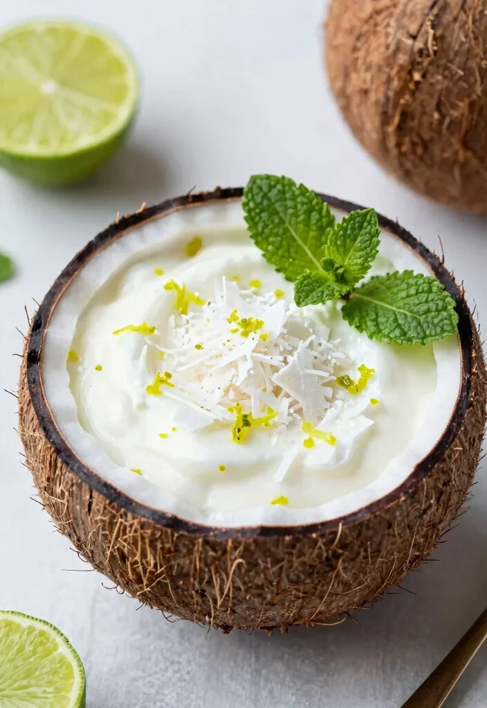 18 High Protein Low Carb Recipes Breakfast Greek Yogurt - Easy Mornings - 5. Coconut Lime Greek Yogurt Bowl 1