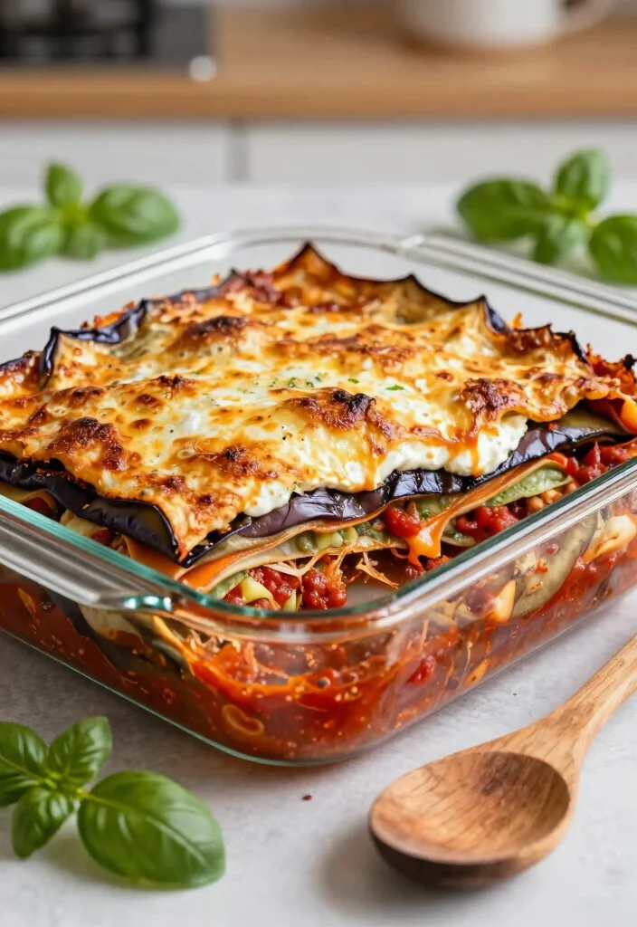 18 High Protein Low Carb Recipes Dinner - Easy Family Meals - 10. Eggplant Lasagna 1