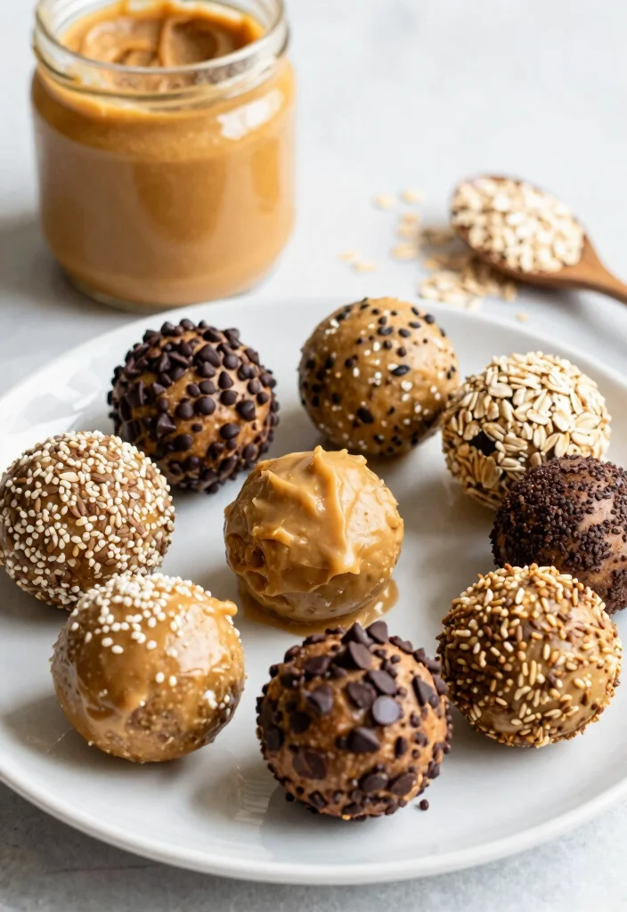 18 High Protein Low Carb Recipes Snacks - Easy Grab-And-Go Options - 10. Almond Butter Energy Balls 1