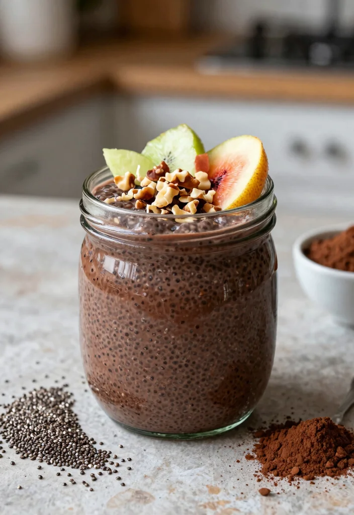 18 High Protein Low Carb Recipes Snacks - Easy Grab-And-Go Options - 13. Chocolate Chia Seed Pudding 1