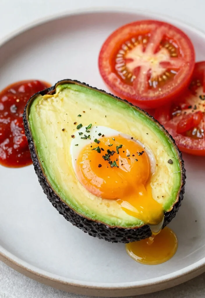 18 High Protein Low Carb Recipes Snacks - Easy Grab-And-Go Options - 16. Baked Avocado Eggs 1