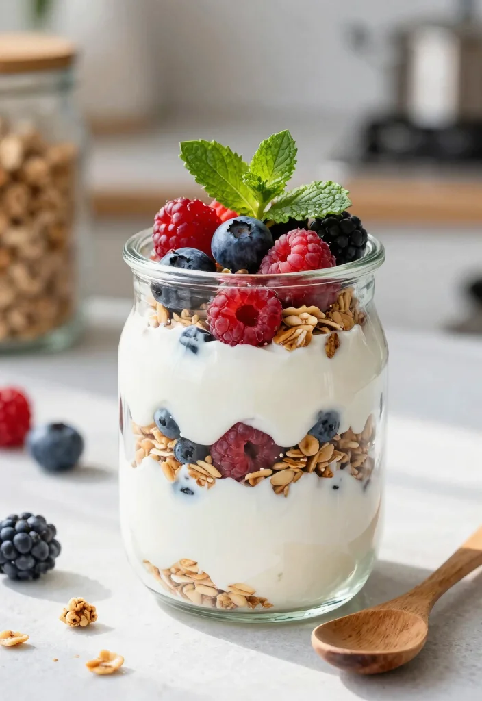 18 High Protein Low Carb Recipes Snacks - Easy Grab-And-Go Options - 3. Greek Yogurt Parfait 1