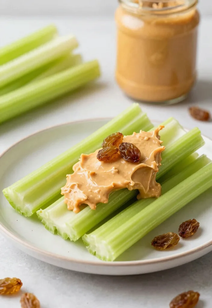 18 High Protein Low Carb Recipes Snacks - Easy Grab-And-Go Options - 5. Peanut Butter Celery Sticks 1