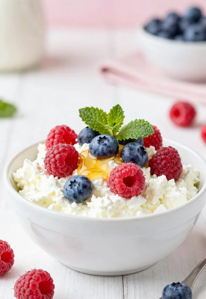 18 High Protein Low Carb Recipes Snacks - Easy Grab-And-Go Options - 8. Cottage Cheese with Berries 1