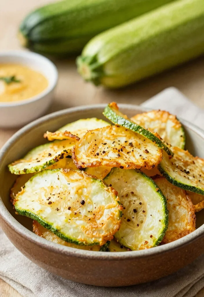 18 High Protein Low Carb Recipes Snacks - Easy Grab-And-Go Options - 9. Zucchini Chips 1