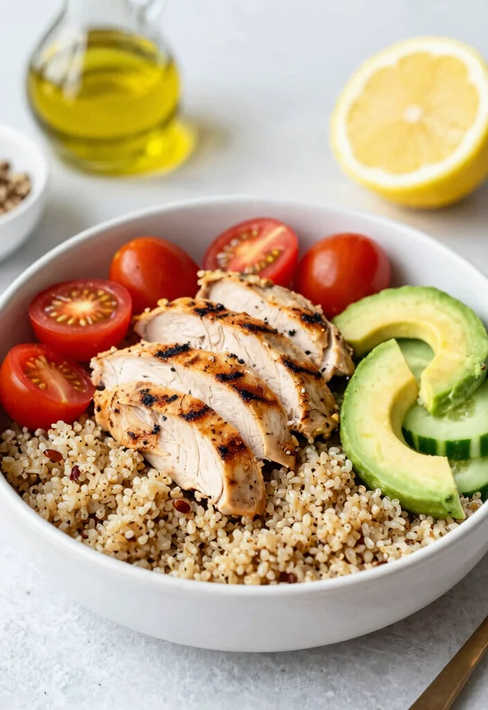 18 High Protein Low Fat Chicken Recipes - Lean & Delicious - 10. Chicken Quinoa Bowl 1