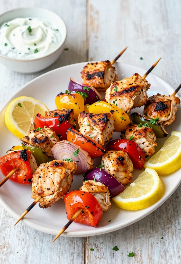 18 High Protein Low Fat Chicken Recipes - Lean & Delicious - 11. Mediterranean Chicken Skewers 1