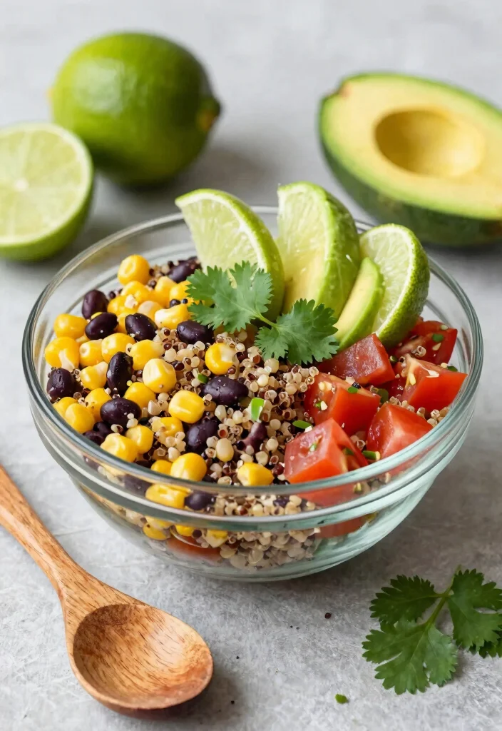 18 High Protein Salads Vegetarian - Fresh & Complete Meals - 1. Quinoa & Black Bean Salad 1