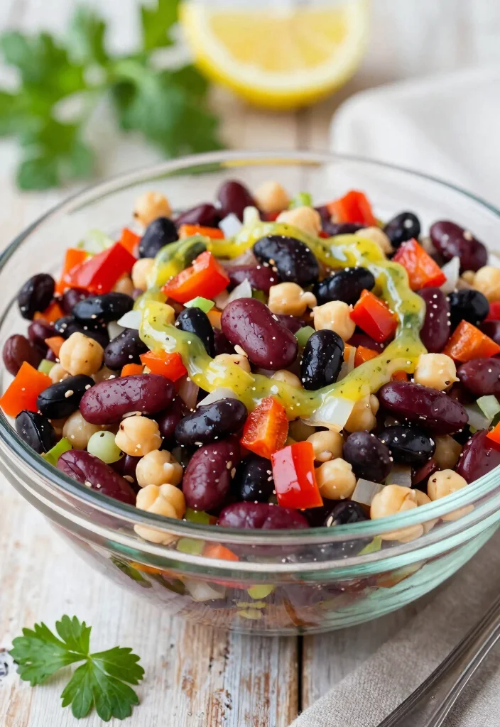 18 High Protein Salads Vegetarian - Fresh & Complete Meals - 18. Mixed Bean Salad 1