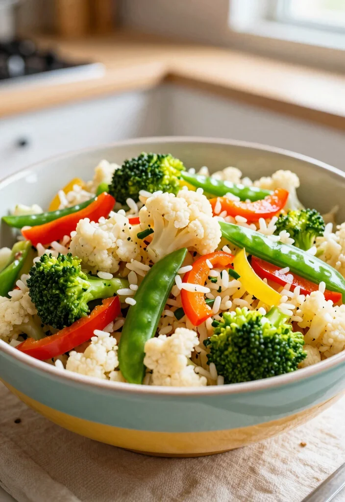 18 Vegetarian High Protein Low Carb Recipes - Meatless & Filling - 2. Cauliflower Rice Stir-Fry 1