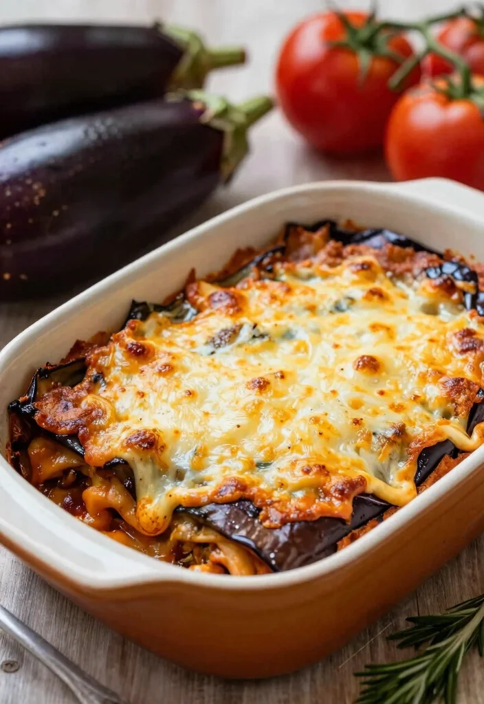 18 Vegetarian High Protein Low Carb Recipes - Meatless & Filling - 6. Eggplant Parmesan Bake 1