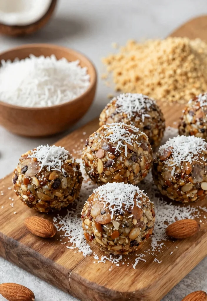 19 Gluten Free Dairy Free Recipes High Protein - Safe & Delicious - 4. Almond & Coconut Energy Balls 1