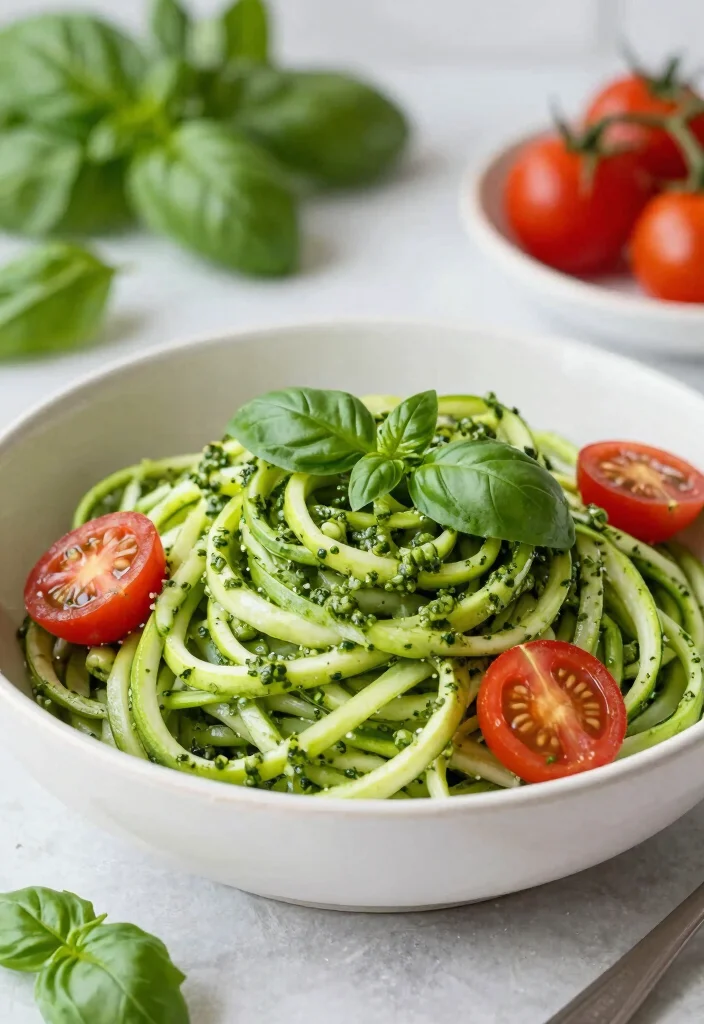 19 Gluten Free Dairy Free Recipes High Protein - Safe & Delicious - 9. Zucchini Noodles with Pesto 1