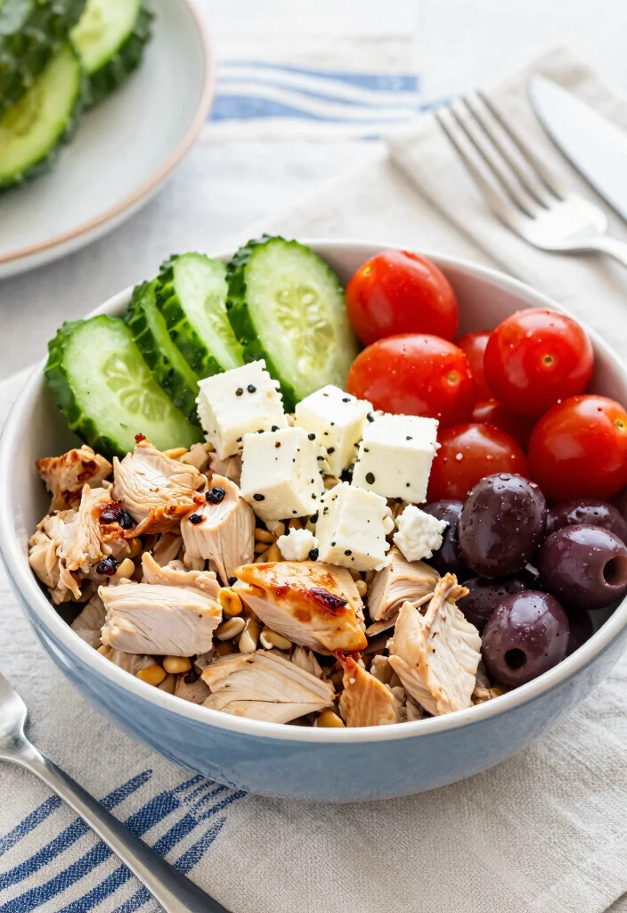 19 Healthy Dinner Recipes Low Carb High Protein Comfort Foods - 11. Greek Chicken Bowl 1