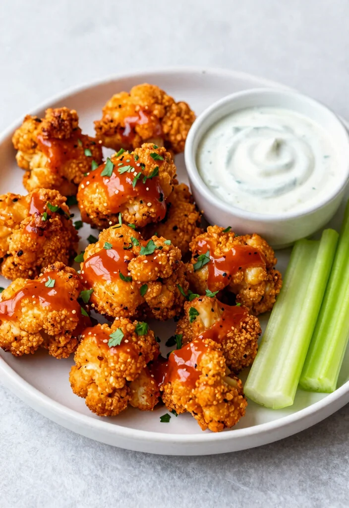 19 Healthy Dinner Recipes Low Carb High Protein Comfort Foods - 12. Buffalo Cauliflower Bites 1