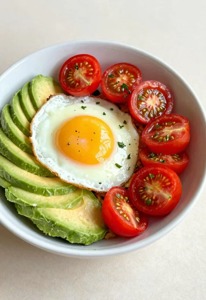 19 Healthy Dinner Recipes Low Carb High Protein Comfort Foods - 17. Avocado and Egg Breakfast Bowl 1