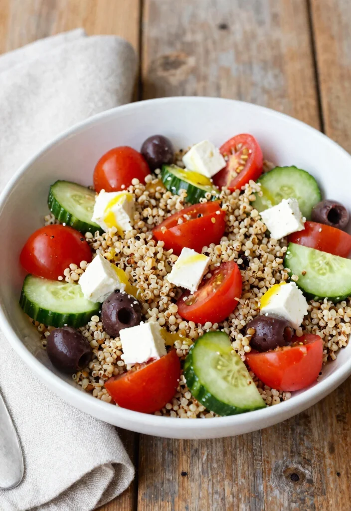 19 Healthy Dinner Recipes Low Carb High Protein Comfort Foods - 18. Mediterranean Quinoa Salad 1